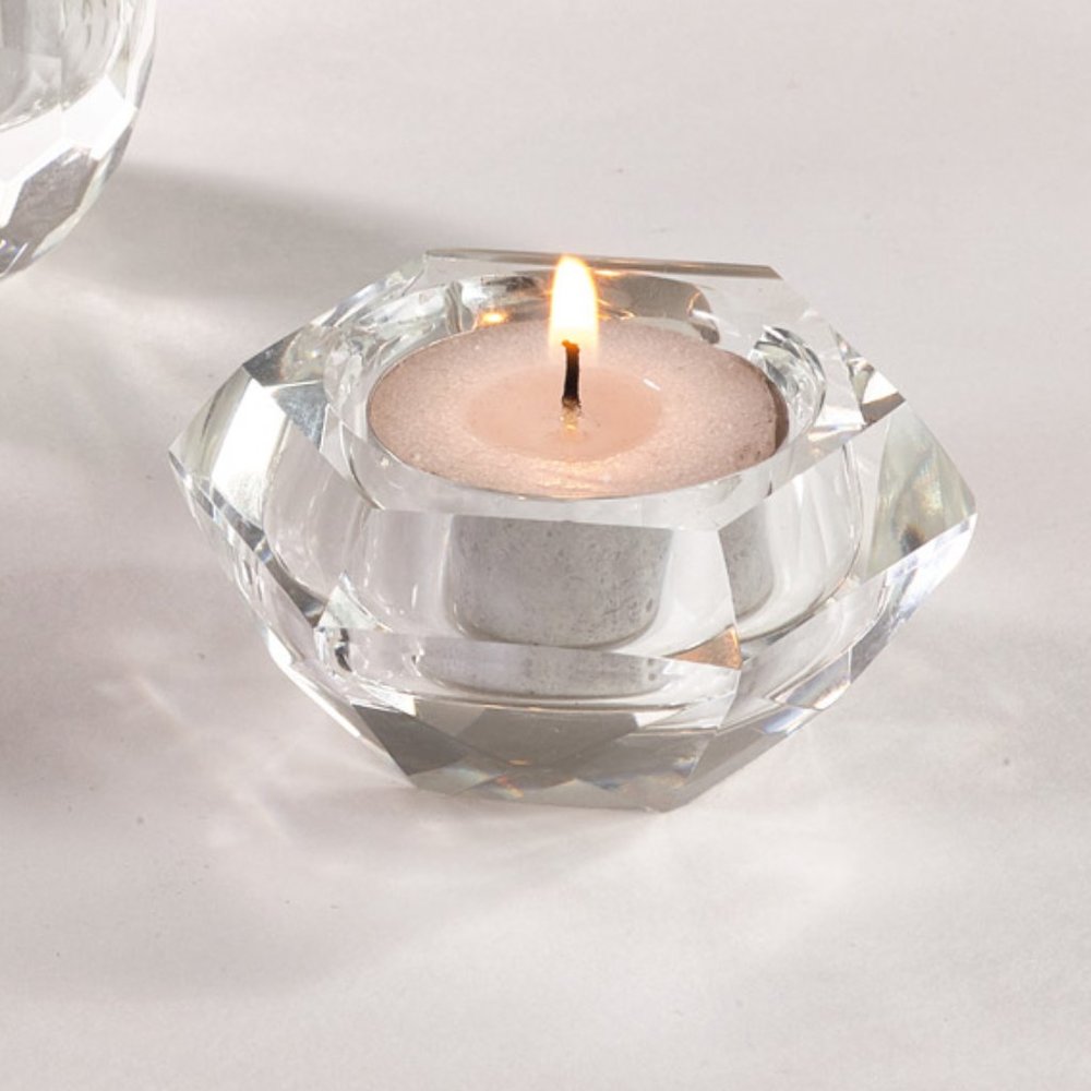 Glass Crystal Candle Holder Votive 2.5" x 1.2"